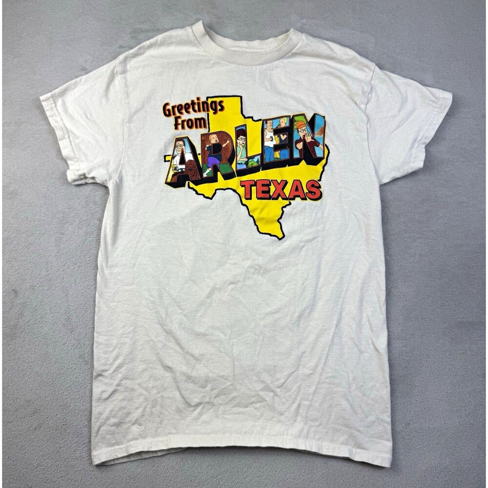Ripple Junction King of the Hill Greetings From Arlen Texas White Tee Men S